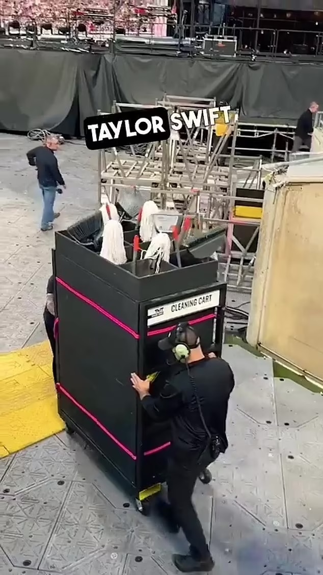 So that's how Taylor makes her Swift exits! Pop star hides in massive packing case to escape the attention of fans when sneaking into hotels or venues