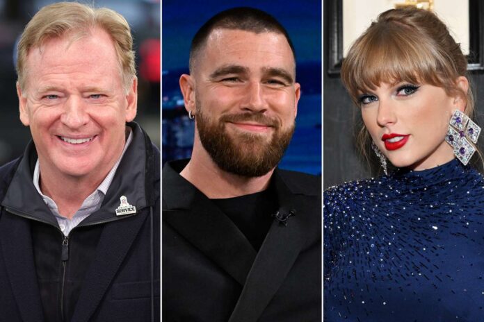 ‘It’s great for the league’: NFL Commissioner Roger Goodell ‘welcomes’ attention surrounding Taylor Swift and Travis Kelce