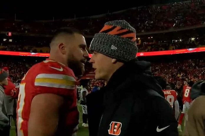 Travis Kelce exchanges words with Joe Burrow after Chiefs clinch playoff berth vs Bengals Over Taylor Swift