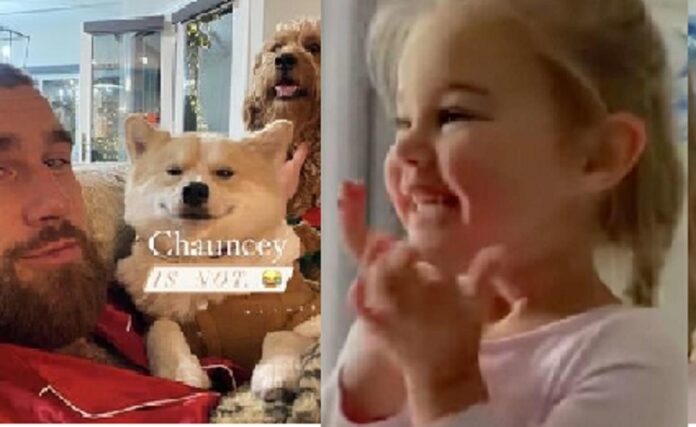 Uncle Travis got his niece a golden furry friend, Wyatt couldn’t contain her joy she said, glowing with so much happiness “we will name her after winnie”