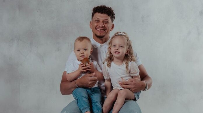 Patrick Mahomes and his Kids