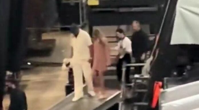 Travis Kelce and Taylor Swift leaving together after the N3 Wembley Show