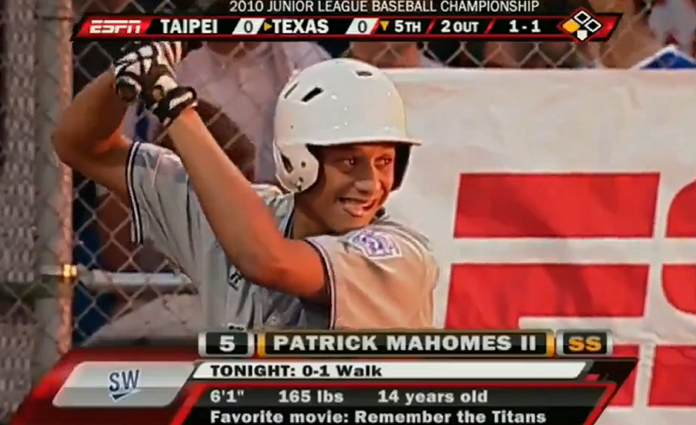 Patrick Mahomes at age 14