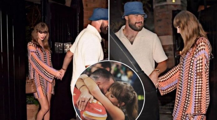 Taylor Swift and Travis Kelce were seen holding hands