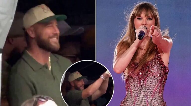 *Watch Viral Clip of Taylor Swift pointing and waving to Travis Kelce ...