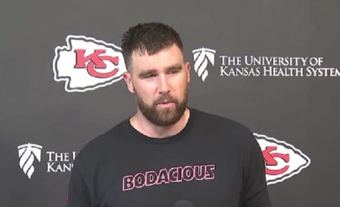 Travis Kelce at Press Conference