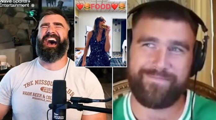 fans think Taylor Swift was in the room watching Travis Kelce record latest episode of New Heights