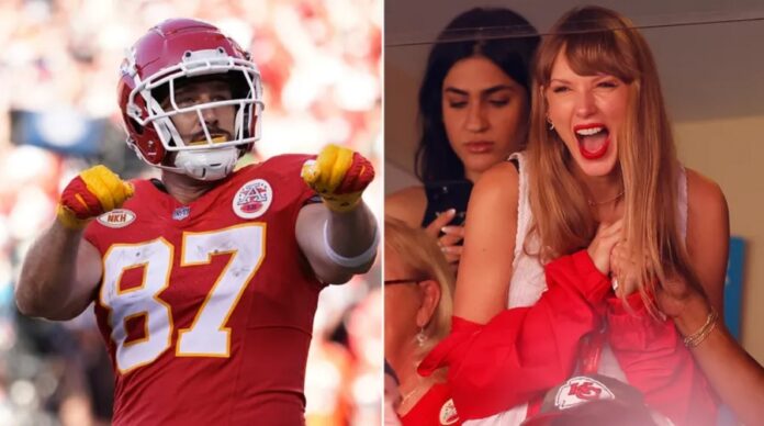 Taylor Swift and Travis Kelce at Chiefs Game
