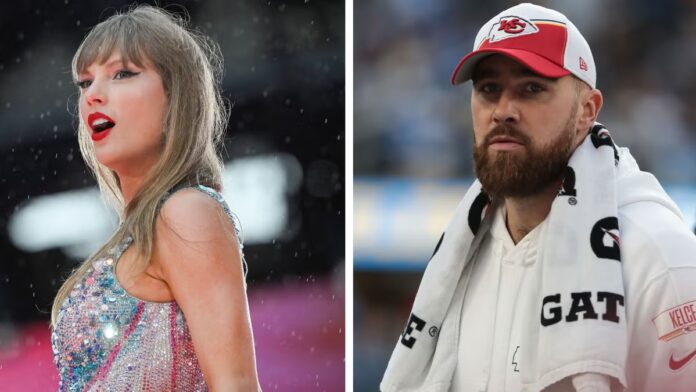 Travis Kelce and Taylor Swift Looking