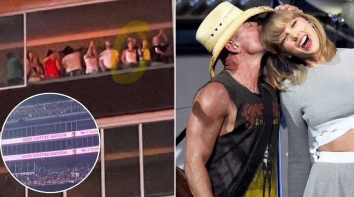 Taylor Swift at Kenny Chesney's concert