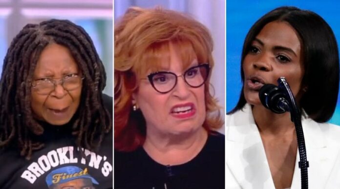 Whoopi Goldberg and Joy Behar and Candace Owens