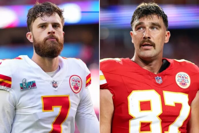 Harrison Butker and Travis Kelce