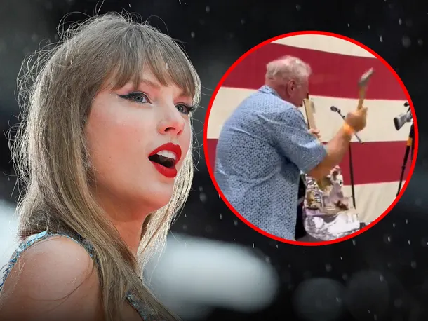 Guy bought a signed Taylor Swift guitar at a live auction for $4,000, only to destroy it