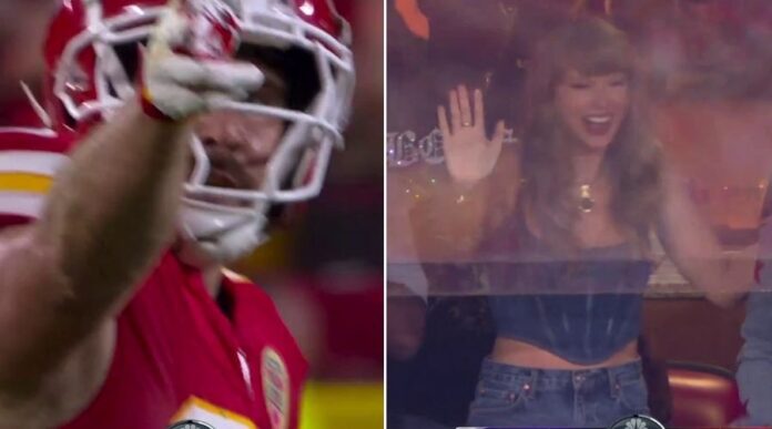 Taylor Swift Celebrating Travis Kelce's Win