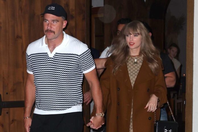 Travis Kelce and Taylor Swift and Patrick and Brittany Mahomes Double date