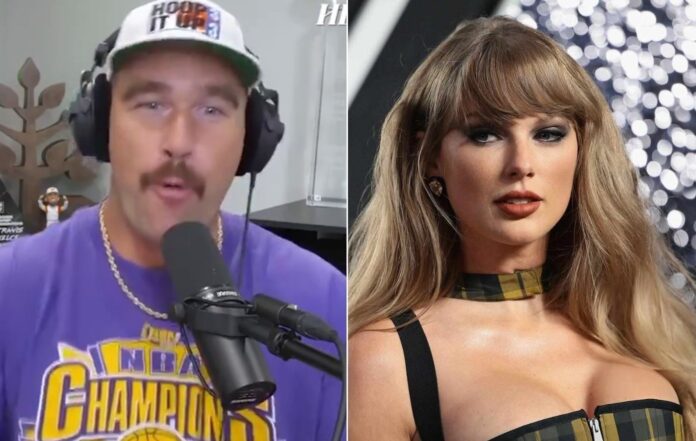 Travis Kelce reacted to Taylor at the VMAs