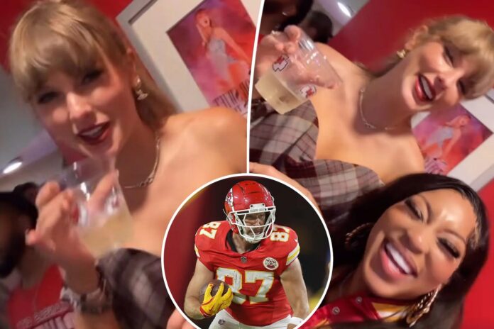 Taylor Swift Apologizes For Photobombing Herself In Video With Fellow Chiefs WAG Chariah Gordon