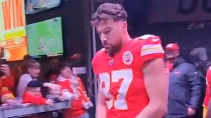 Travis Kelce at Chiefs vs Raiders game