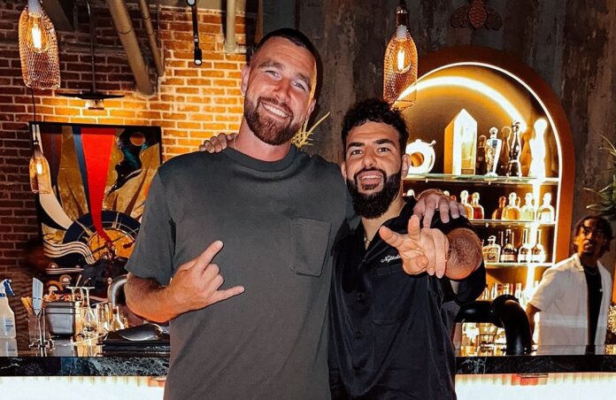 Travis Kelce with a Friend