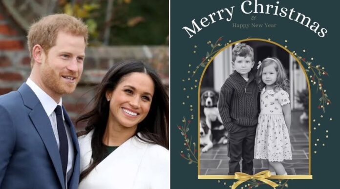 Meghan Markle and Prince Harry's 'Sussex Squad' release AI-generated Christmas card of Archie and Lilibet