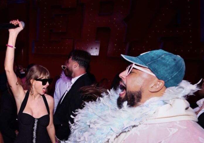 Travis Kelce and Taylor Swift at Birthday Party