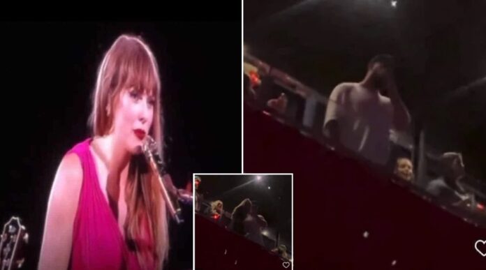 Remember the time when Travis Kelce Cried Uncontrollably and Brittany Mahomes Comforts him when Taylor Swift Sang