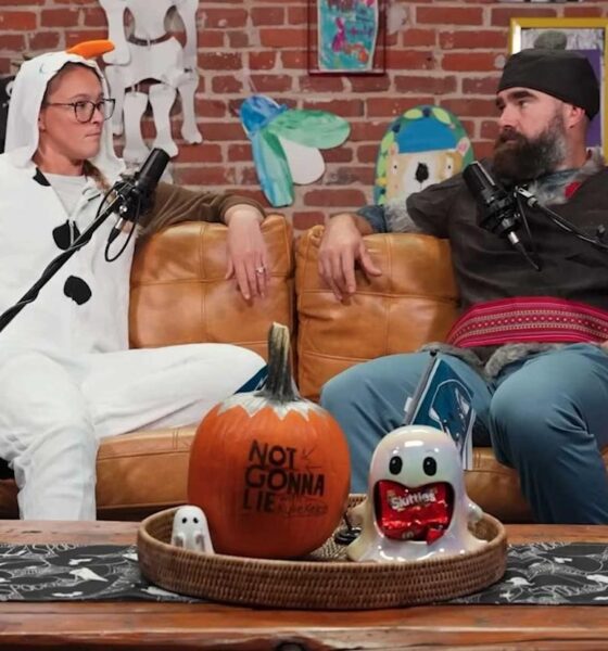 Fans blast Kylie Kelce for shouting at her husband Jason Kelce and calling him a weak man for birthing only female children — say she settled for less, in this fictional scenario.